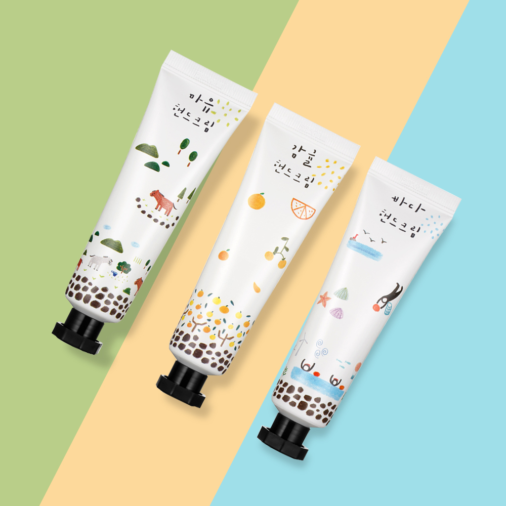 촉촉 제주 핸드크림 세트 30ml*3ea (마유/감귤/바다)